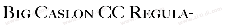 Big Caslon CC Regula字体转换